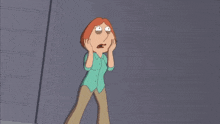 Lois Against The Wall Lois Family Guy Scared GIF