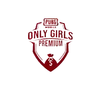 a logo for pubg mobile says only girls premium