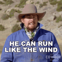 he can run like the wind coy melancon ultimate cowboy showdown he run so fast he travels so fast
