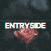 a blurry picture of a sign that says entryside on it