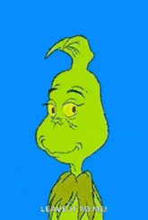 a cartoon of the grinch with a crown on his head .