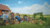 a gif from gifrun.com shows a bunch of stuff in the grass