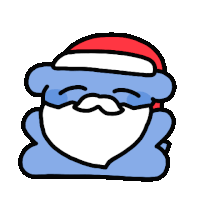 a cartoon character with a santa hat and beard
