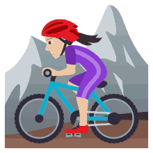 mountain biking joypixels biking cycling cyclist