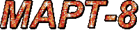 the word mapt-8 is written in red and gold
