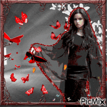 Gothic With Butterflies Pixmix GIF - Gothic With Butterflies Pixmix Butterflies GIFs
