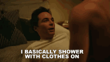 i basically shower with clothes on michael ausiello jim parsons spoiler alert i shower with clothes on