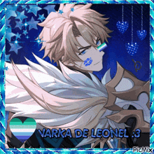 a picture of varka de leonel 3 with a blue background