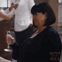 Lets Drink To That Mrs Bowers GIF - Lets Drink To That Mrs Bowers Death On The Nile GIFs