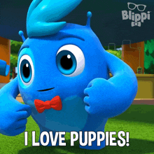 I Love Puppies Blue GIF - I Love Puppies Blue Blippi GIFs