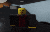 a roblox character with a smiley face on his face