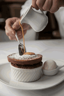 chocolate souffle dessert french cuisine pour sweet