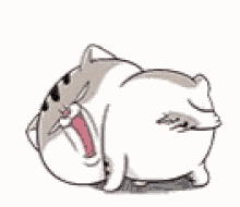 Ami Fat Cat Go Away GIF - Ami Fat Cat Go Away Line Stickers GIFs
