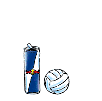 Volleyball Red Bull Sticker - Volleyball Red Bull Serve Stickers