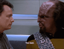 Star Trek Worf GIF - Star Trek Worf Too Bad GIFs