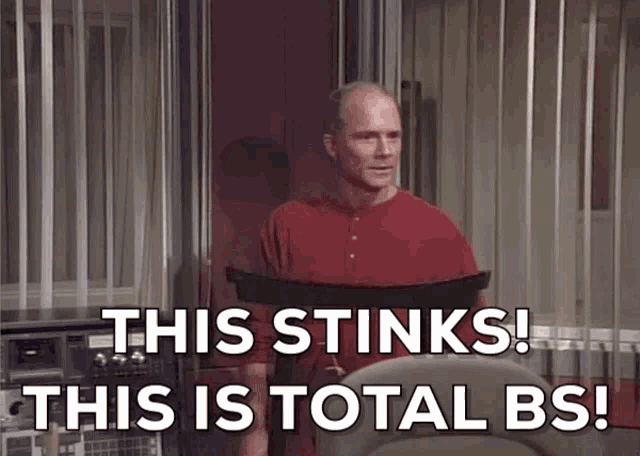 Character Bulldog from TV show Frasier saying "This stinks! This is total BS!"