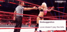 Alexa Bliss Step On GIF - Alexa Bliss Step On Love Doesnt Pay The Bills GIFs