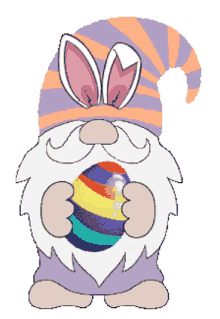 happy easter gnomes animated sticker