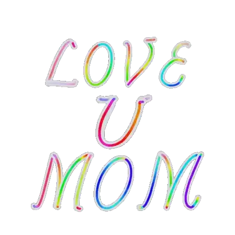 Mothers Day Love U Mom Sticker - Mothers Day Love U Mom Love You Mom Stickers