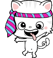 Dancing Toofio Makes A Silly Face Sticker - Toofiothe Cat Get Wild Wild Child Stickers