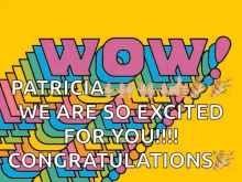 Wow Patricia GIF - Wow Patricia We Are So Excited For You GIFs
