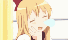 tsumugi sleepy tired snot anime