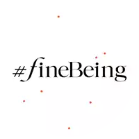a white background with the words finebeing written in black