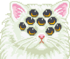 Cat Miau Sticker - Cat Miau Eyes Stickers