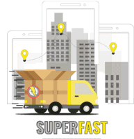Superfast Entrega Sticker - Superfast Entrega Delivery Stickers