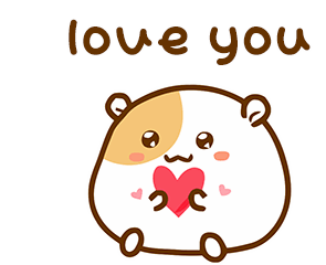 Love Hamster Sticker - Love Hamster Stickers