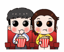 watching tv movie time popcorn