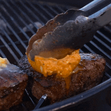 Smearing Butter On The Meat Guga Foods GIF - Smearing Butter On The Meat Guga Foods Putting Butter On The Meat GIFs