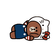 hello kitty brown bear mocha tired