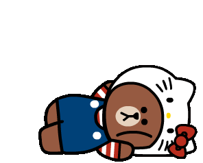 Hello Kitty Brown Bear Sticker - Hello Kitty Brown Bear Mocha