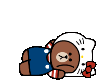 Hello Kitty Brown Bear Sticker - Hello Kitty Brown Bear Mocha Stickers