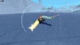 a screenshot of a video game shows a sword being thrown in the air