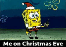 Me On Christmas Eve GIF - Spongebob Welcome Santa Christmas Eve GIFs
