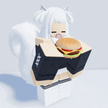 Burger Roblox Burger GIF - Burger Roblox Burger Roblox Cat Girl GIFs