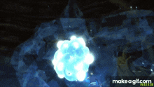 a make a gif.com animated image of a glowing blue object