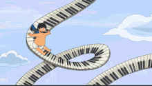Piano Slide! GIF - Bobsburgers Fox Cartoon GIFs
