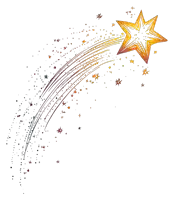 an illustration of a shooting star with a trail of stars behind it