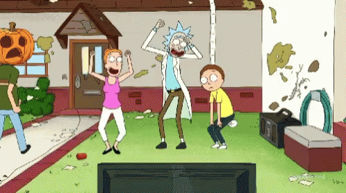 Rick And Morty Dancing GIF - Rick And Morty Dancing Party Hard ...