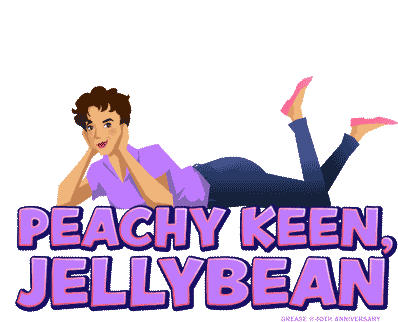 Peachy Keen Jelly Bean Betty Rizzo Sticker - Peachy Keen Jelly Bean Betty Rizzo Sassy Stickers