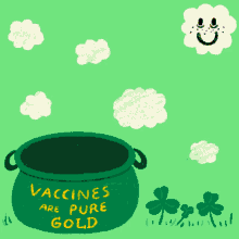 Vaccines Are Pure Gold Rainbow GIF - Vaccines Are Pure Gold Rainbow Cloud GIFs