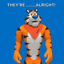 Tony The Tiger Shrug GIF - Tony The Tiger Shrug Theyre Alright GIFs