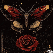 a picture of a woman with a skull and roses has pixiz written on it