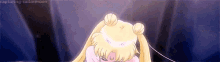 a cartoon of a girl with blonde hair and the words capturing sailormoon below her