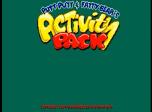 putt putt and fatty bear 's activity pack logo on a green screen