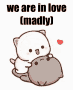 We Are In Love Madly GIF - We Are In Love Madly Peach Cats GIFs