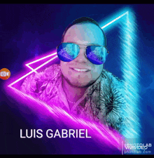 a picture of a man with the name luis gabriel on it